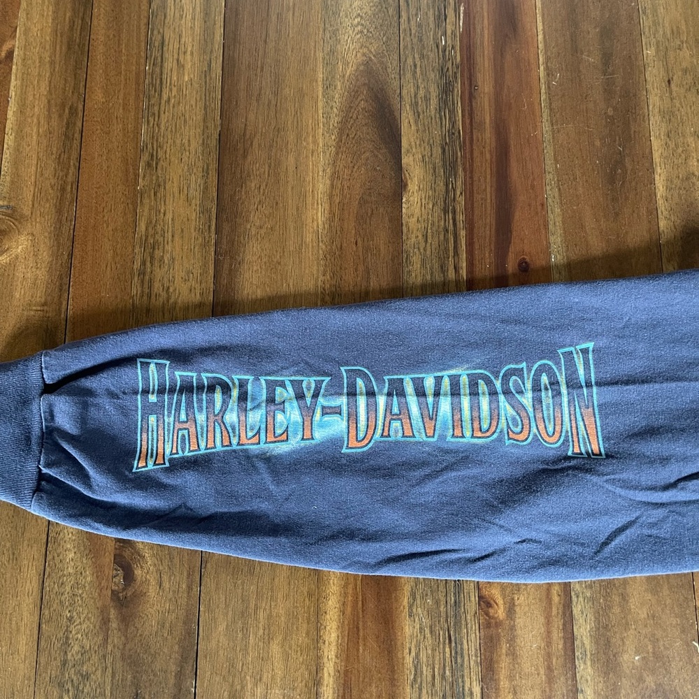 Vintage Harley-Davidson Joker Dark Blue Graphic Long Sleeve Tee - Picture 5 of 9